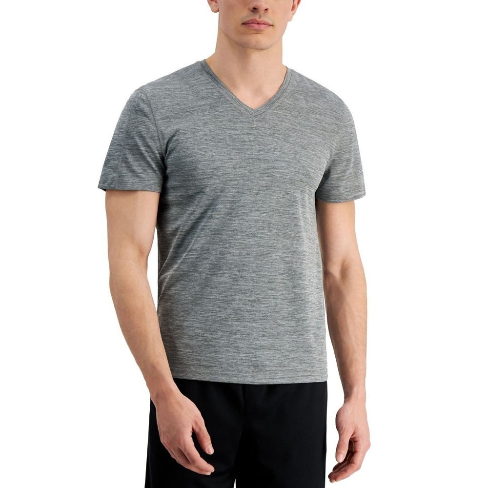 ID Ideology Men's Birdseye Mesh V-Neck T-Shirt, Gray, Size‎ M, NWT